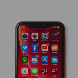 Mobile phone screen using icons