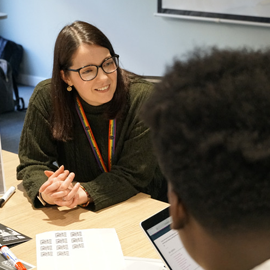 Students receiving enhanced support from a staff member