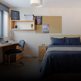 student accommodation bedroom