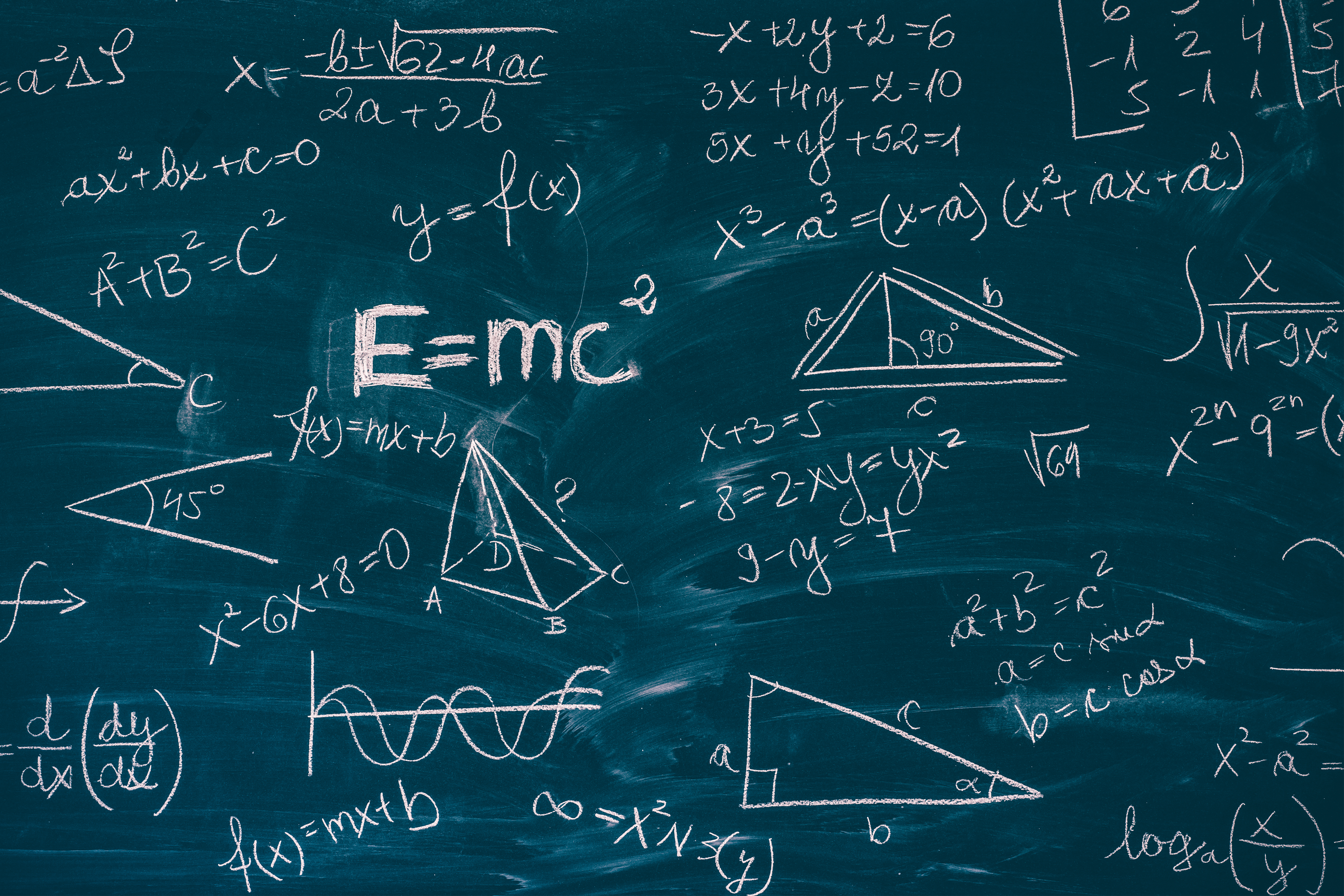 equations on a board