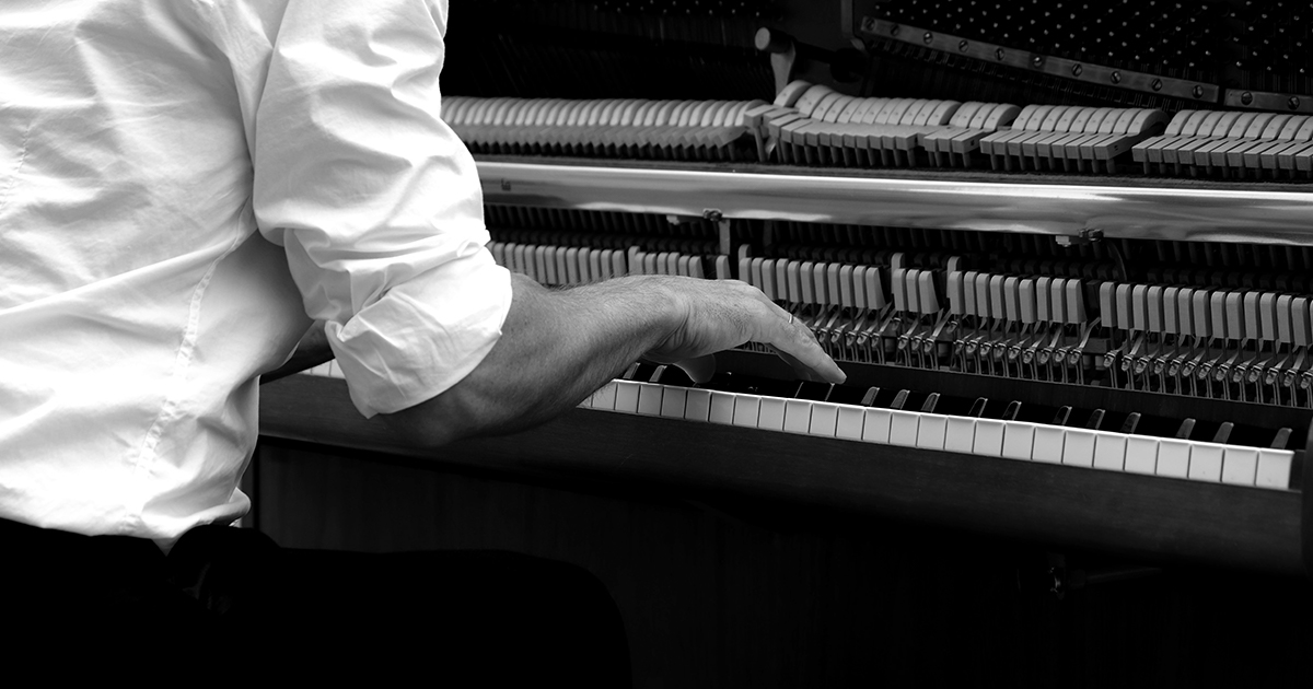 A man playing the piano