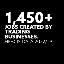 1,450+ jobs created by trading businesses. HEBCIS DATA 2022/23