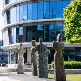 Image of statues outside the Northumbria CIS building