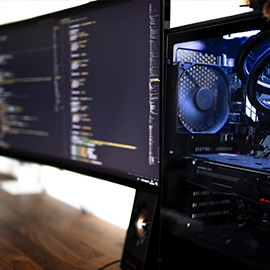 a desktop computer monitor sitting on top of a desk