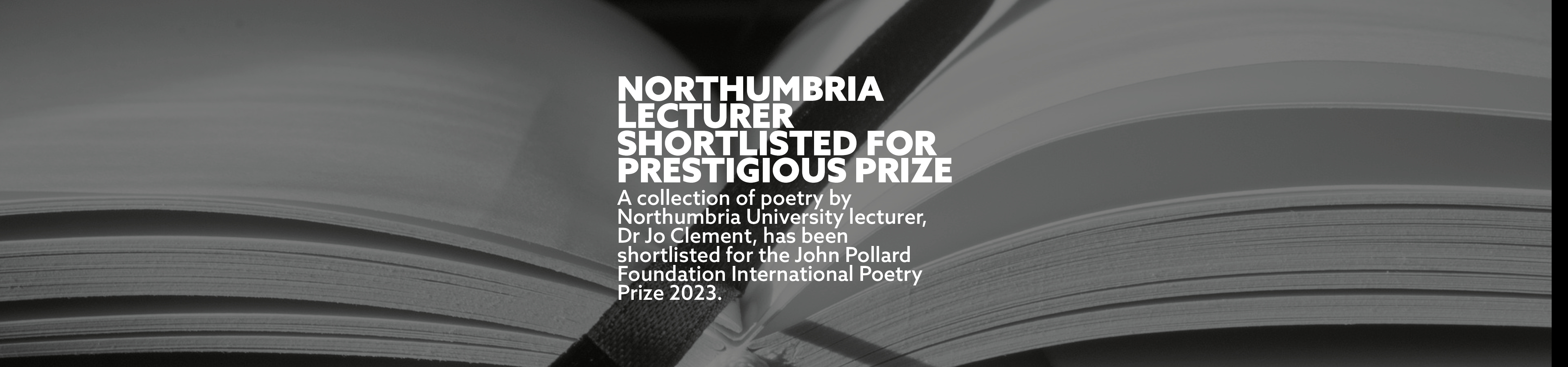 Northumbria lecturer shortlisted for prestigious prize