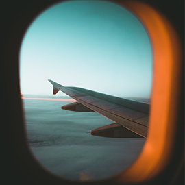 a view from the window of a plane