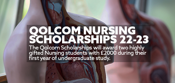Title: Qolcom Nursing Scholarships 22-23 Background: Two models of a human chest