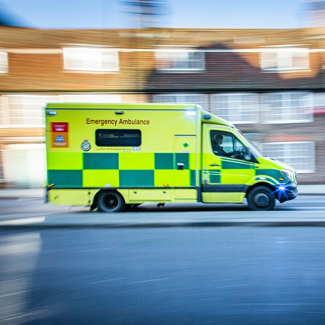 fast moving ambulance