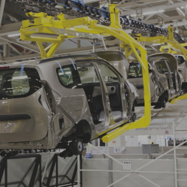 Cars on factory conveyorbelt, Engineering at northumbria