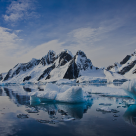 Mountains with snow ice