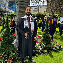 Student Ahmad at his graduation